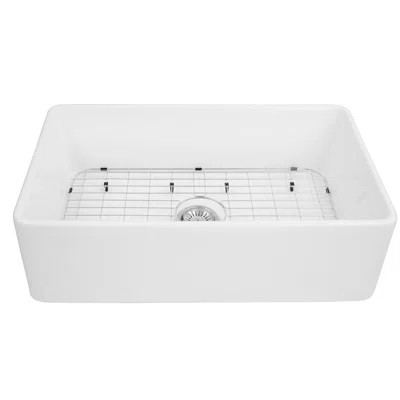 Desalvo 33" L X 20" W Farmhouse Kitchen Sink with Basket Strainer | Wayfair North America