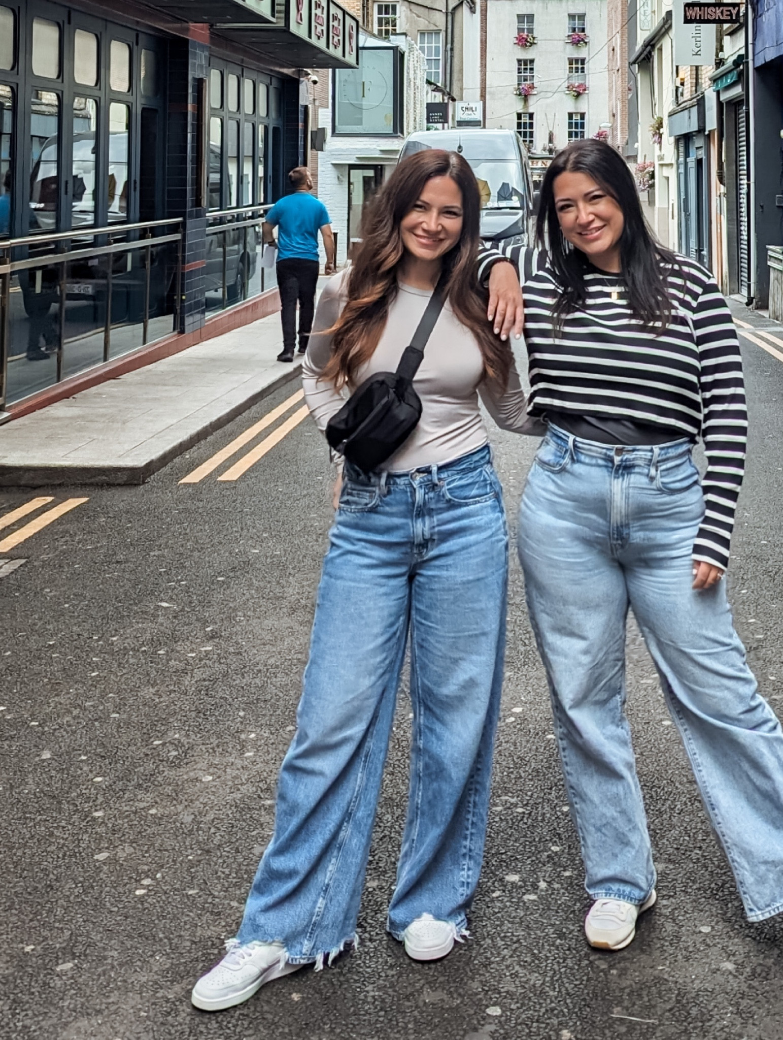 American eagle wide leg low rise jeans 
Skims inspired amazon long sleeve top
Belt bag
White Nikes 


#LTKBacktoSchool #LTKtravel #LTKeurope