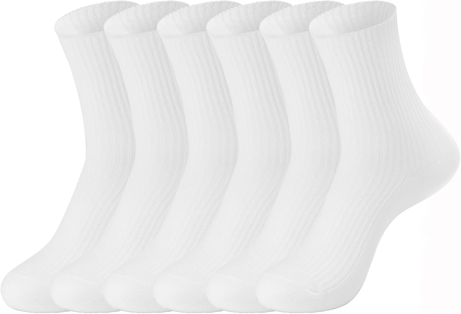 Women Crew Socks Aesthetic Neutral Socks Soft Cotton Cute Socks Solid Color for Girls Ladies Clot... | Amazon (US)