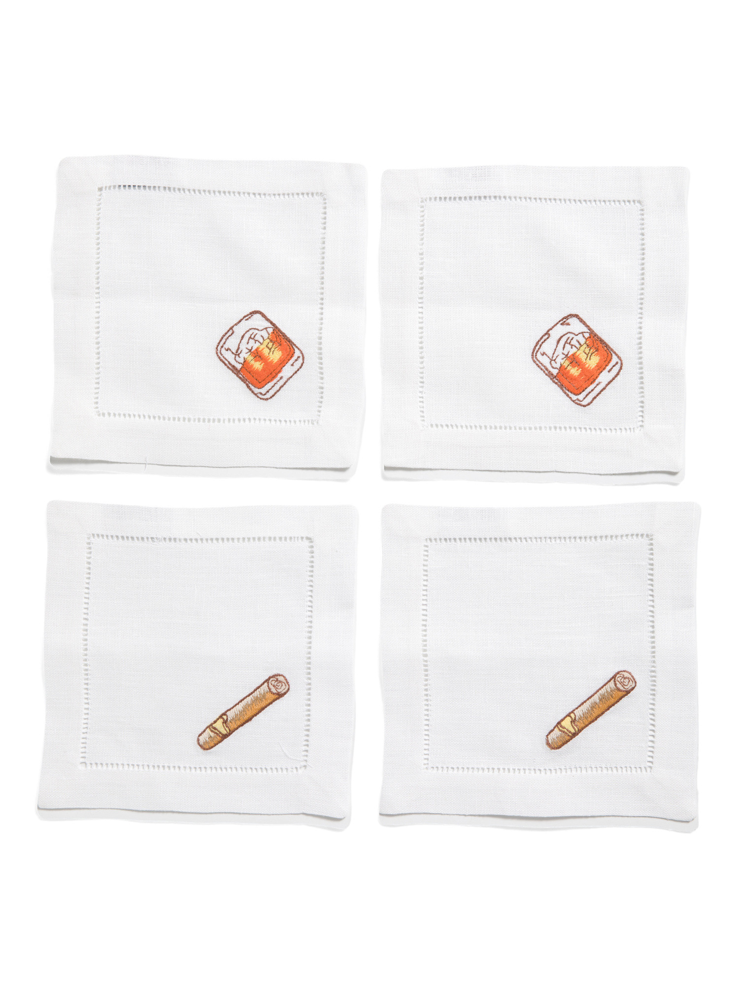 Set Of Four Linen Gentlemens Cocktail Napkins | Kitchen & Dining Room | Marshalls | Marshalls
