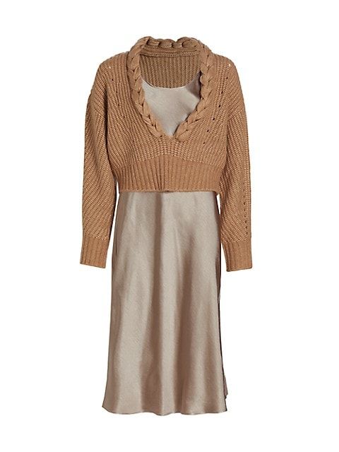 Rae 2-Piece Braided Sweater & Dress Set | Saks Fifth Avenue