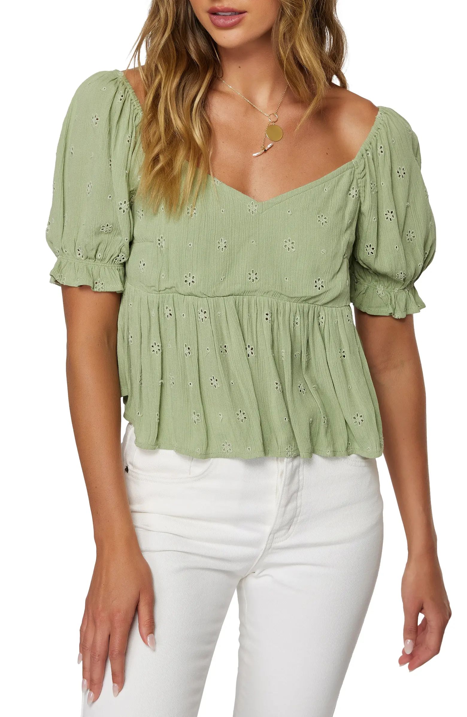 O'Neill Isabel Eyelet Top | Nordstrom | Nordstrom