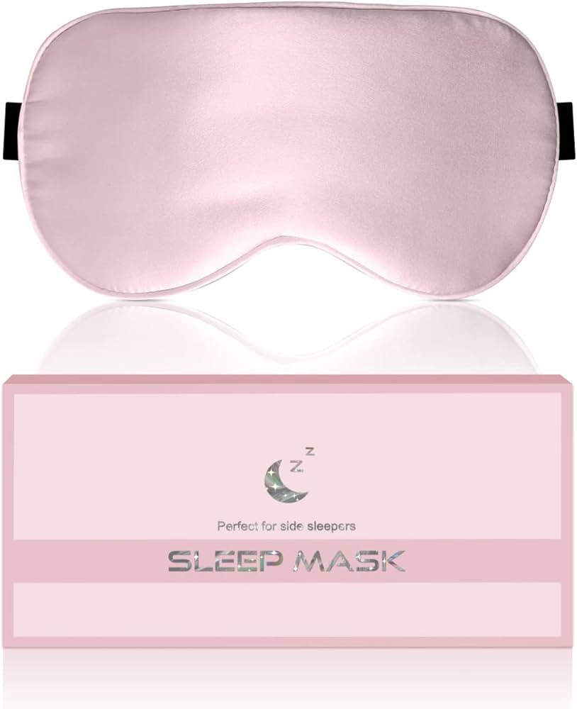 Silk Sleep Mask, 22-Momme 100% Pure Mulberry Silk Light-Blocking Eye Mask with Adjustable Strap, ... | Amazon (UK)