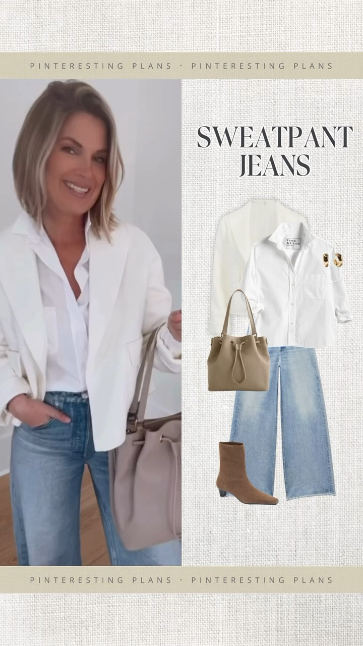 The viral SWEATPANT Jeans!  Linking another pair with a 2” shorter inseam. I am 5’11” wearing size 27.  Small tops and coat. Boots true to size. 

#LTKTall #LTKootd #LTKOver40