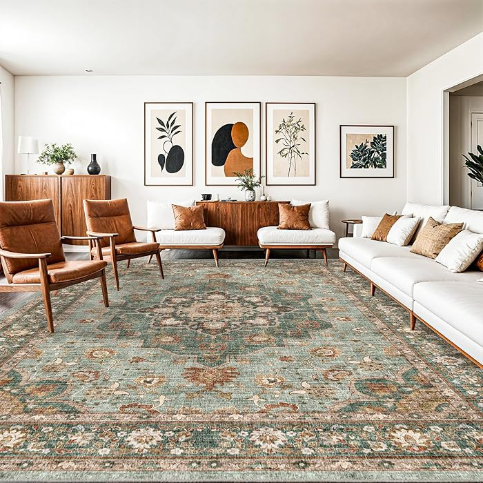 10x14 Area Rugs for Living Room: Washable Oriental Non Slip Soft Rug | Amazon (US)