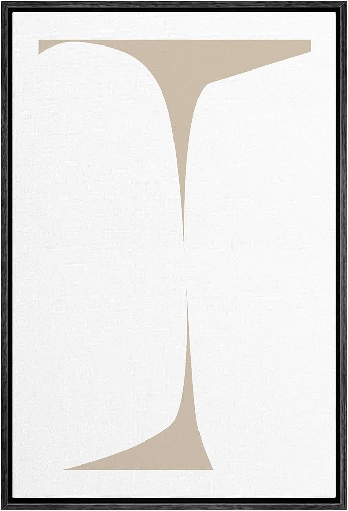 SIGNWIN Framed Canvas Print Wall Art White Tan Geometric Semi Circles Abstract Shapes Illustrations  | Amazon (US)