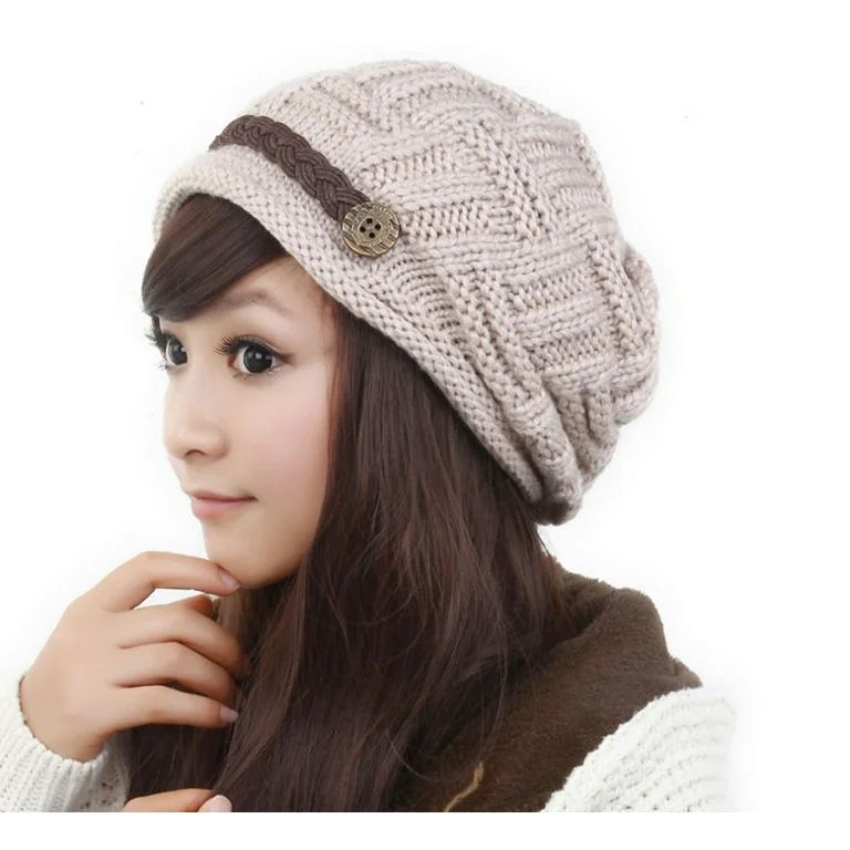 PaZinger Women Knit Hat Crochet Knit Slouchy Beanie Beret Cap Winter Warm Thick Slouchy Cable Kni... | Walmart (US)