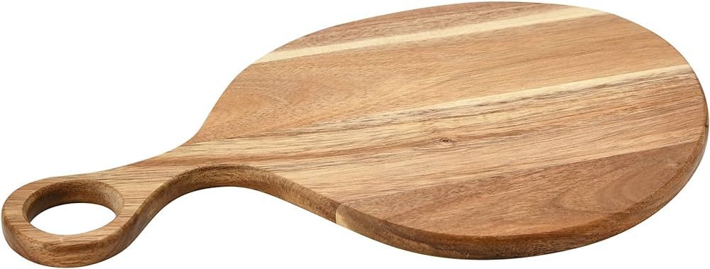 Main + Mesa Round Acacia Wood Cutting Board with Handle | Amazon (US)