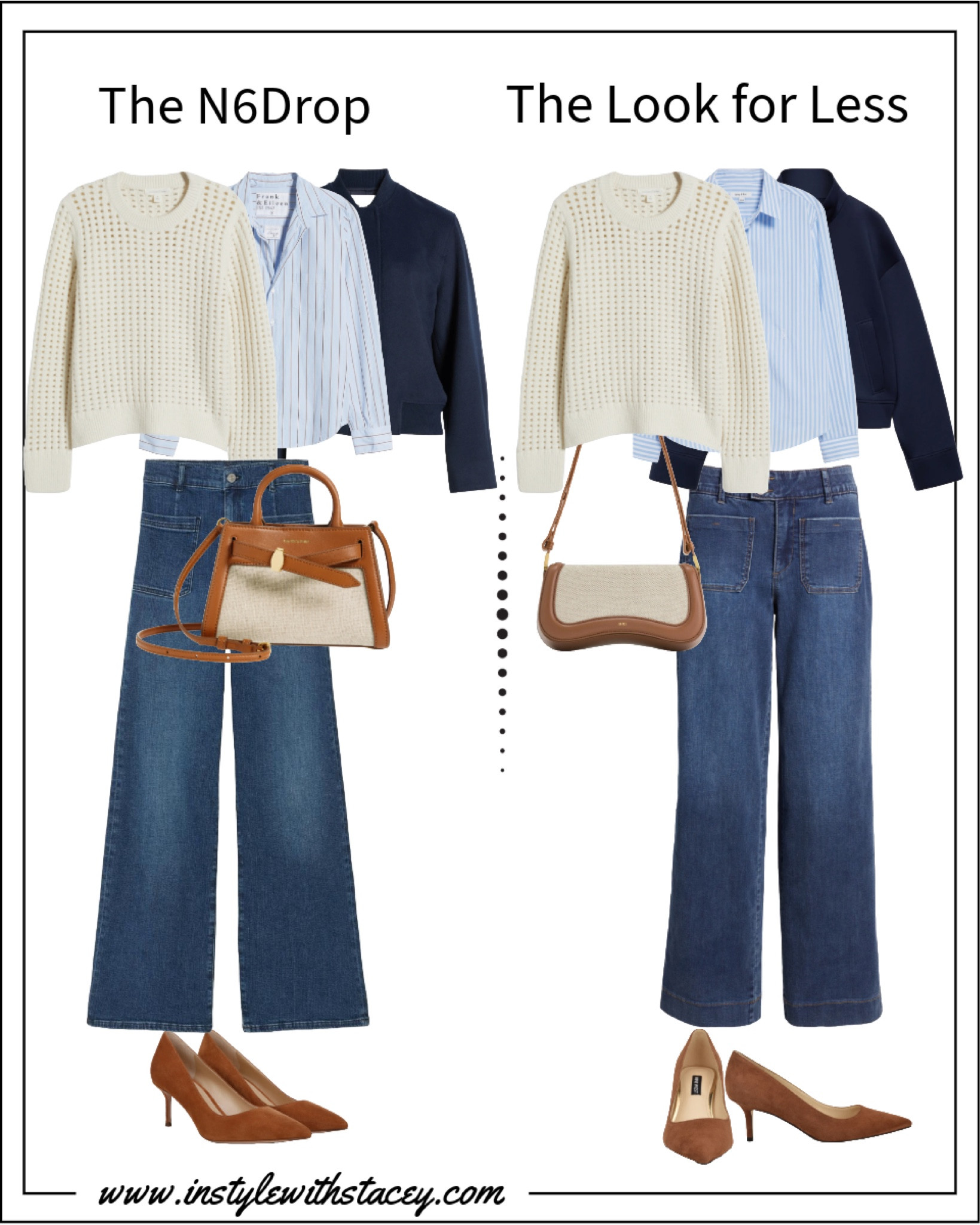 The January N6 Drop (6 closet must-haves from Nordstrom chosen by a group of pro stylists) is beautiful. If you love the look, but it’s a little out of budget, no problem! I went hunting and found very similar items (that I’d also confidently recommend) for LESS! The open stitch sweater is already a great value and I couldn’t find better! 
P.S. You can size down on the sweater if you want. It’s a little over-sized. Everything else TTS, but always a good idea to check brand’s sizing recommendations. 

#LTKStyleTip #LTKOver40 #LTKFindsUnder100