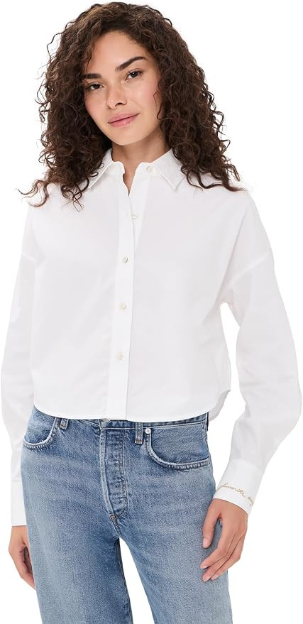 Favorite Daughter Women's The Crop Ex Boyfriend Shirt | Amazon (US)