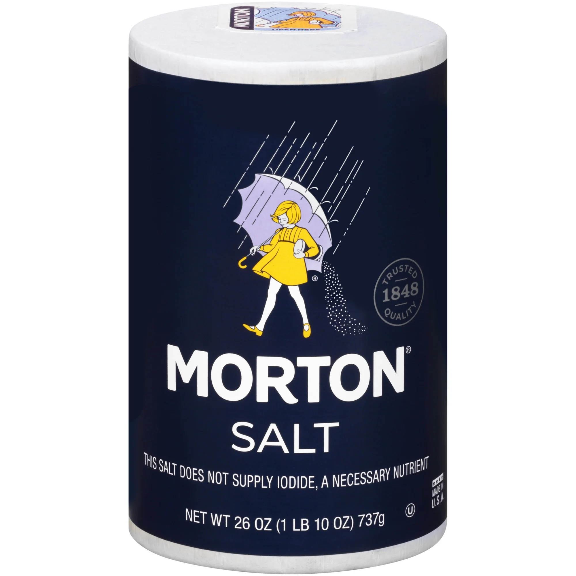 Morton Table Salt, All-Purpose Non-Iodized Salt for Cooking, Seasoning, and Baking, 26 OZ Caniste... | Walmart (US)