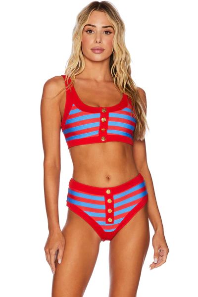 Isle Top Red Hot Colorblock | Beach Riot