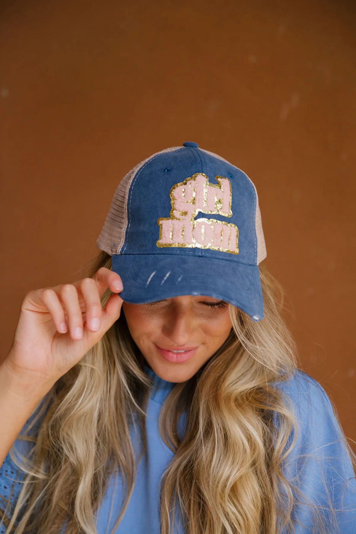 GIRL MOM TERRY LETTER PATCH HAT | Judith March