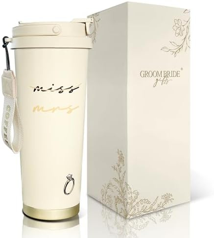 Mr&MrsGifts Bride Tumbler for engagement gifts, Mr and Mrs tumblers for mrs gifts，Mrs Coffee Cu... | Amazon (US)