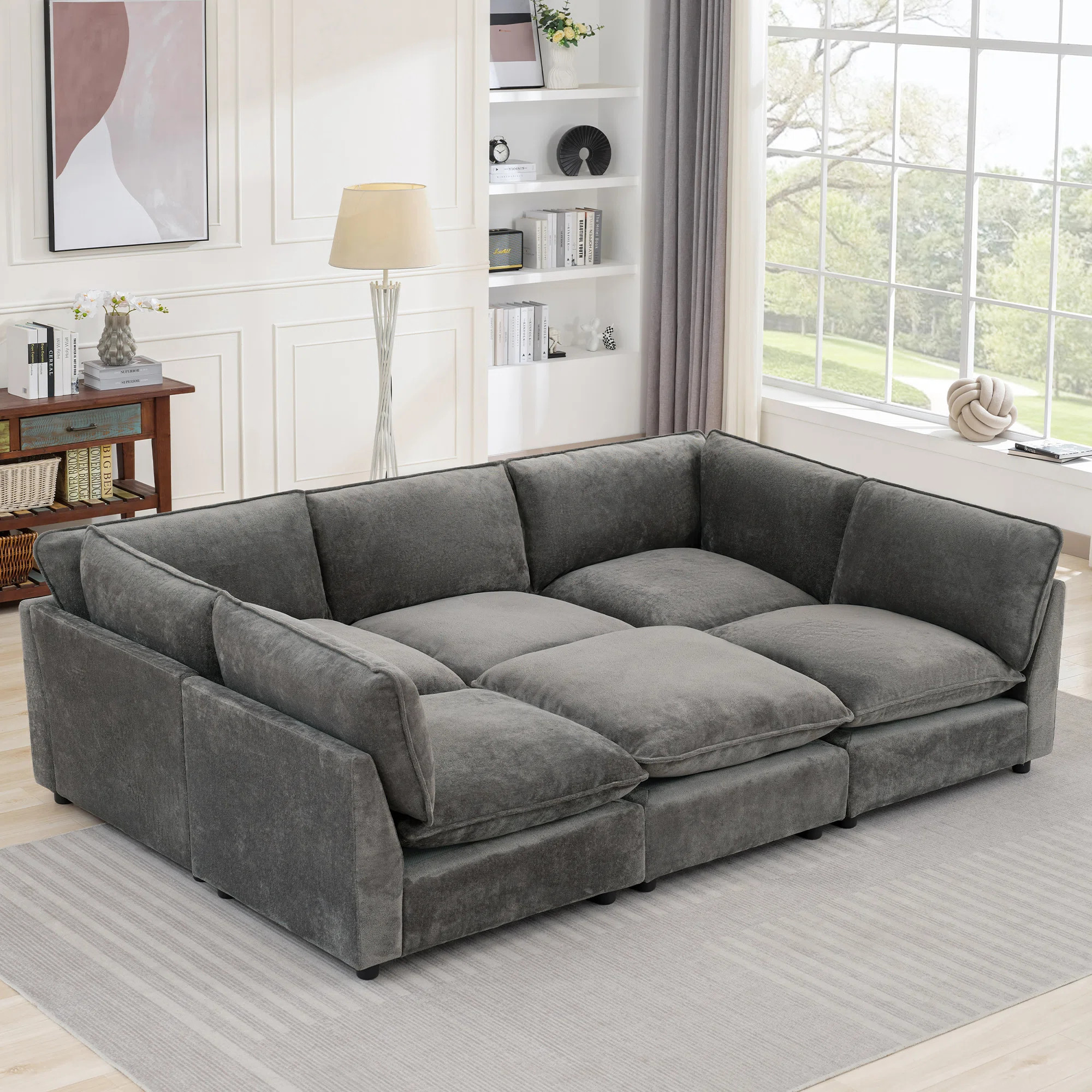 Heffernan 106.77” W Oversized 6-Seater Modular Sofa | Wayfair North America