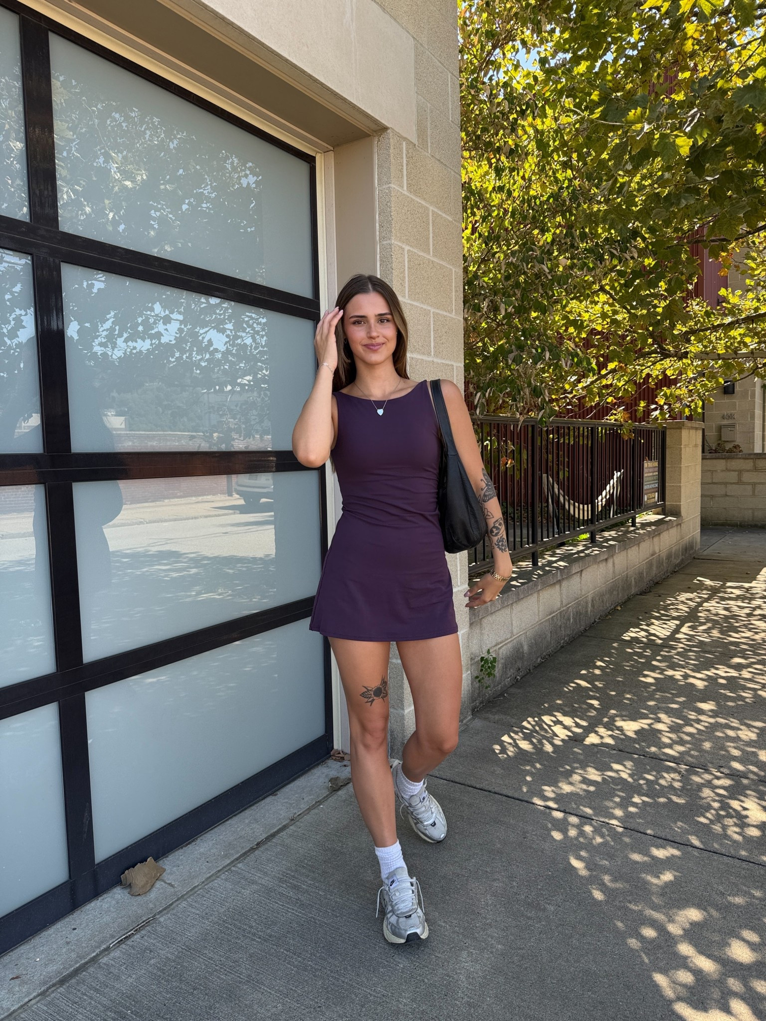 Late summer early fall outfit vibes!! When it’s so hot but you gotta get those fall colors out. I absolutely love this workout dress paired with the sneakers it’s just chefs kiss. 💜

#LTKStyleTip #LTKFindsUnder100 #LTKActive