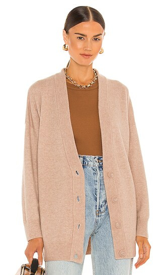 Misha Cardigan in Light Taupe | Revolve Clothing (Global)