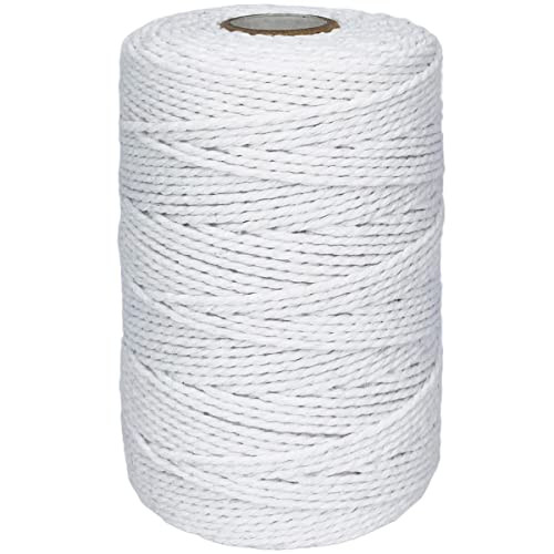 Twine String,500 Feet Cotton Butchers Twine String Cooking Kitchen Twine for Crafts Roasting Gift Wrapping DIY Decoration Gardening Packing Materials,White | Amazon (US)