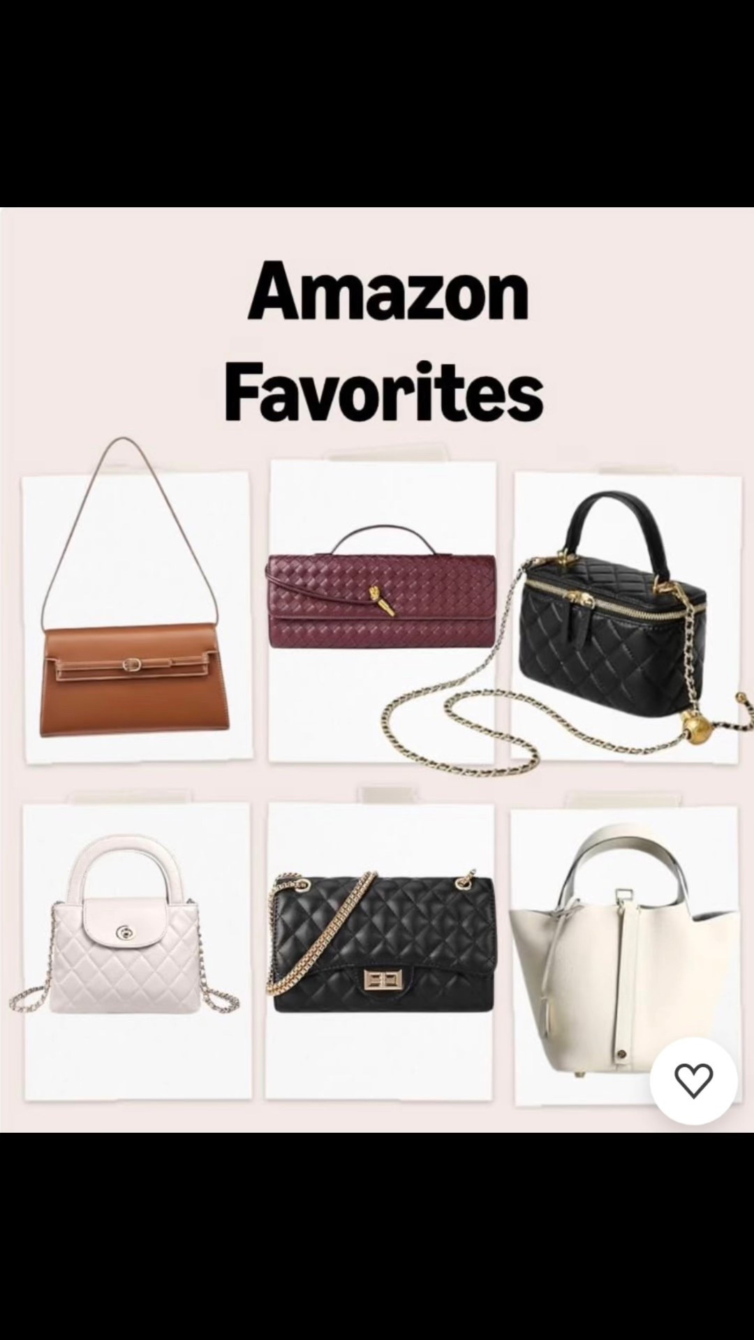 Amazon handbags. These are timeless handbags and they are perfect for everyday use. I have the small maroon one in two colors white and maroon. I take it everywhere with me. I am eying one of the quilted black bags next. These are perfect to complete your date night outfit.  

#LTKootd #LTKTravel #LTKstorytime