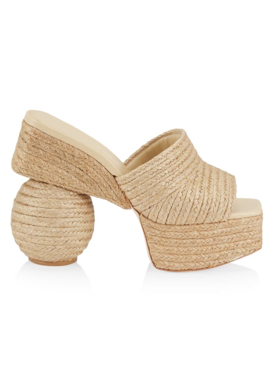 Ashley Raffia Platform Sandals | Saks Fifth Avenue