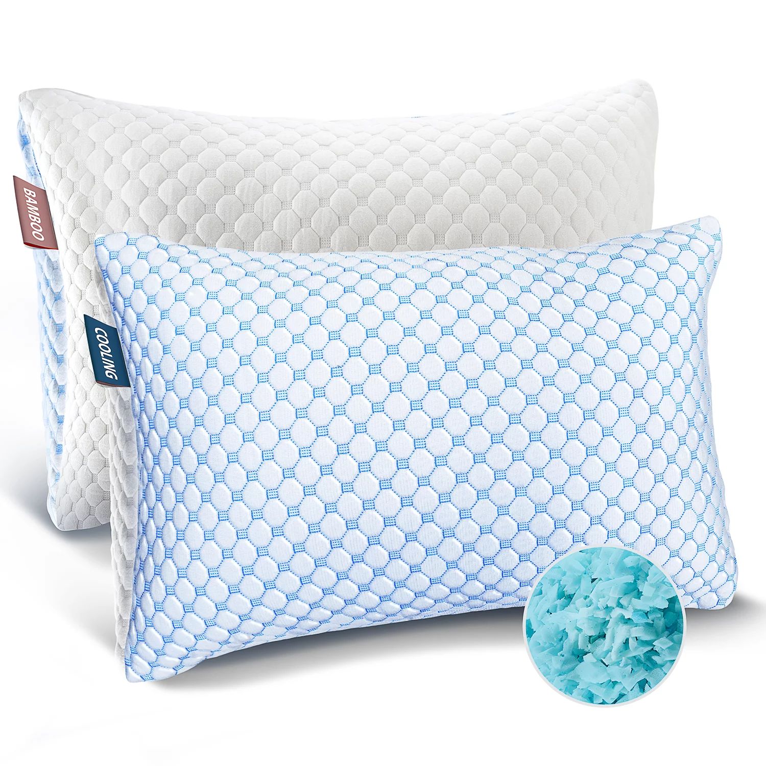 Nestl Temperature Regulating Reversible Cooling Pillow, Memory Foam Pillow, Standard/Queen Pillow... | Walmart (US)
