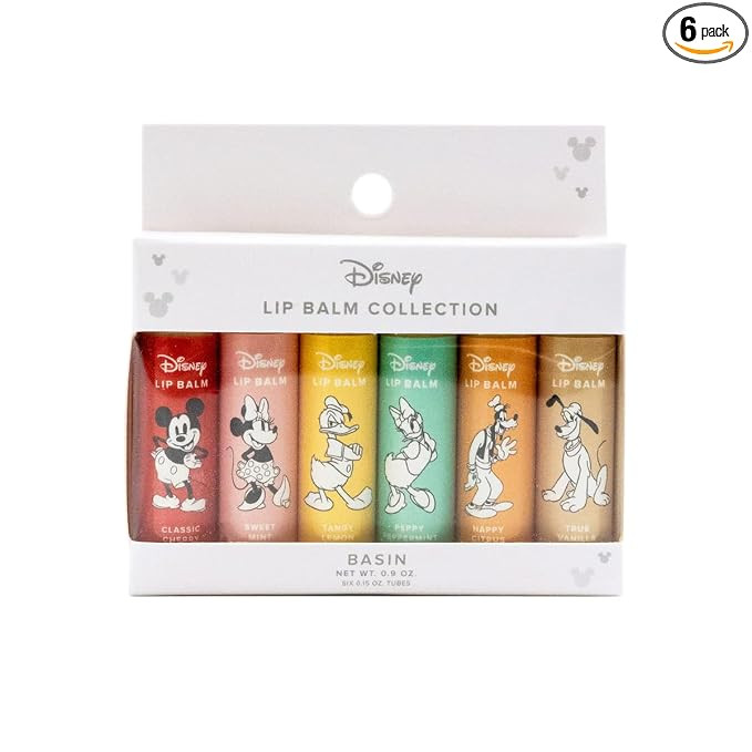 Basin Disney Mickey Mouse & Friends Lip Balm Collection | 6 Pack Classic Flavors (Cherry, Mint, L... | Amazon (US)
