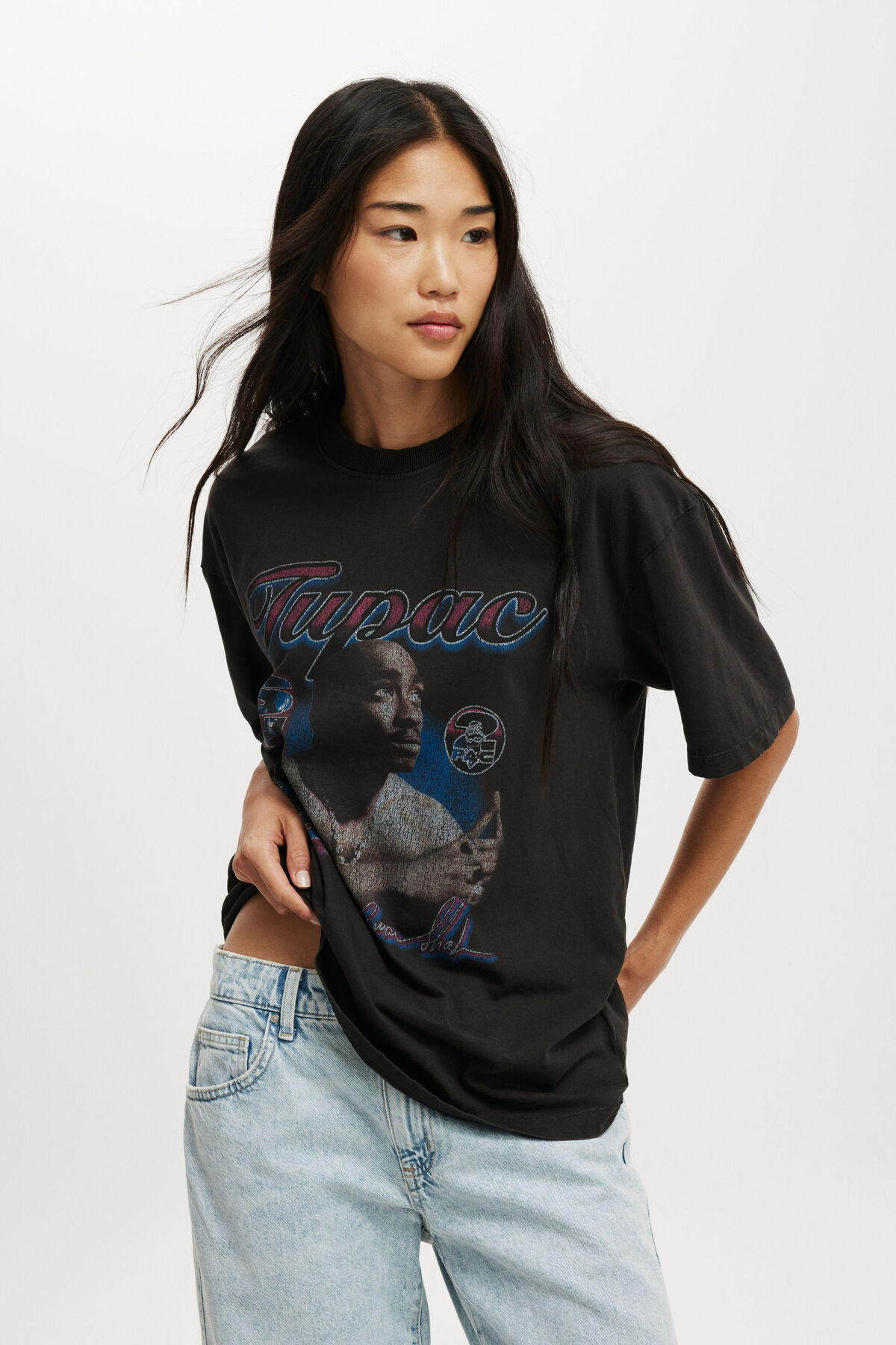 Tupac Music Boxy Graphic Tee | Cotton On (US)