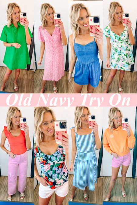 Old Navy try on! 

Romper / mini dress / pink shorts / midi dress / striped dress / summer outfits 

#LTKfindsunder100 #LTKfindsunder50