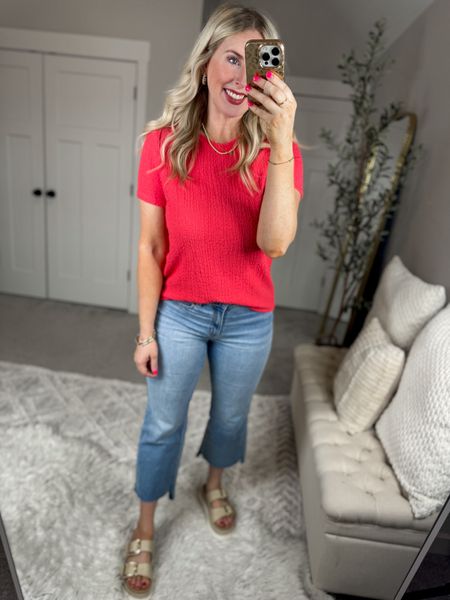 Daily try on, Walmart try on, time and tru, Walmart outfit, Walmart fashion, textured tee, kick flare jeans 

Medium 

#LTKstyletip #LTKfindsunder50 #LTKSeasonal