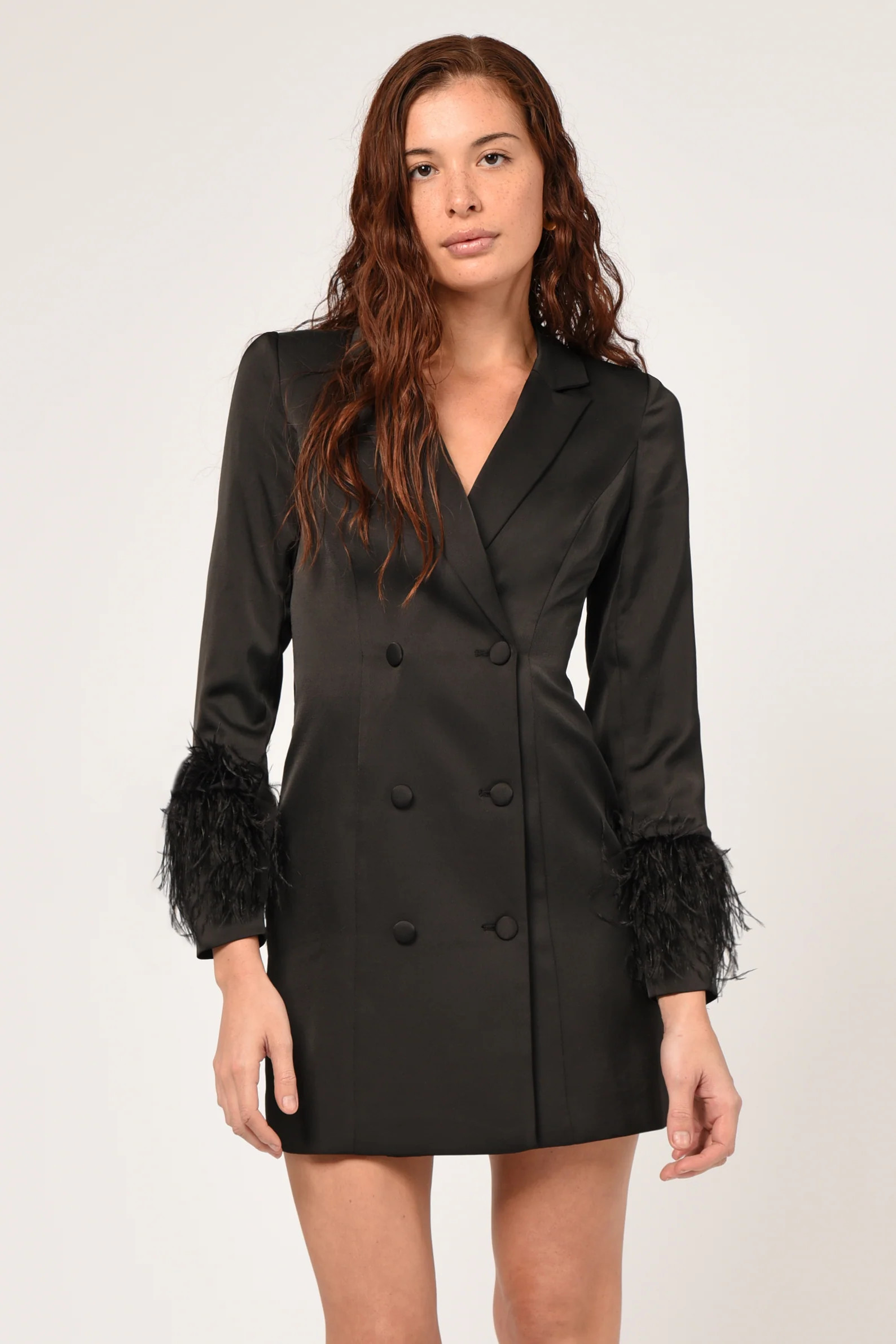 Bianca Feather Blazer Dress | Adelyn Rae