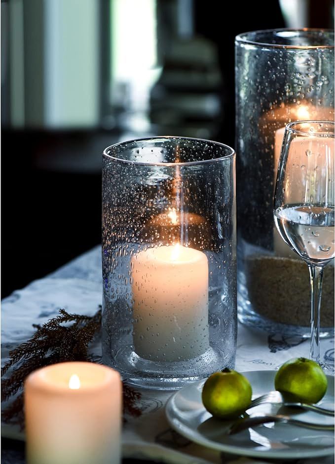 ARIAMOTION Hurricane Candle Holder for Pillar Glass Cylinder Vase Modern Farmhouse Centerpiece Cl... | Amazon (US)