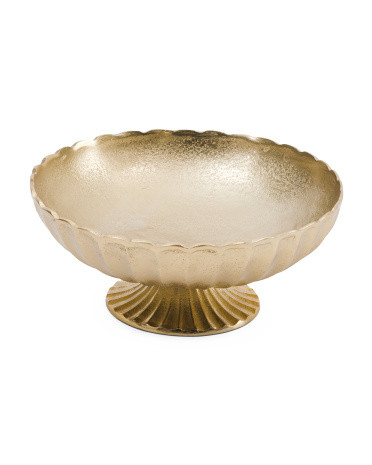 Gold Tone Metal Scalloped Bowl | TJ Maxx