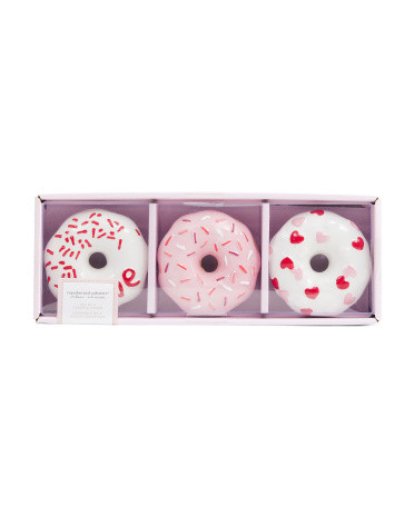 3.5x1.5 Set Of 3 Ceramic Doughnuts | TJ Maxx