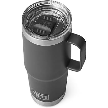 YETI Rambler 20 oz Travel Mug, Stainless Steel, Vacuum Insulated with Stronghold Lid, Charcoal | Amazon (US)
