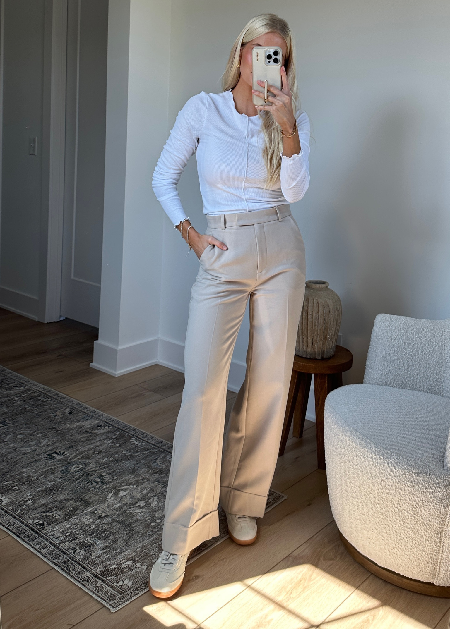 Cuffed Hem Tailored Wide Leg Pant curated on LTK