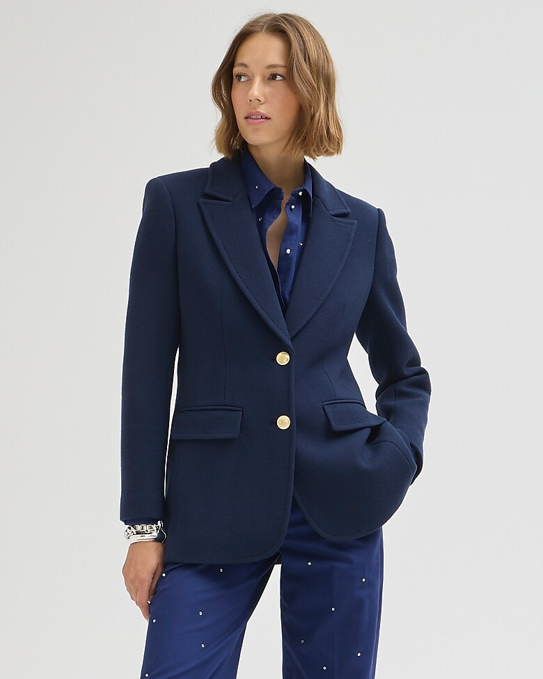 Blazer-jacket in Italian double-cloth wool blend | J. Crew US