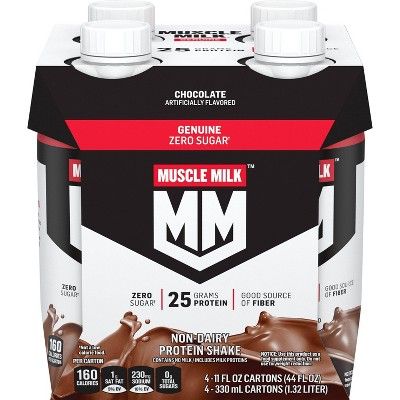 Muscle Milk Genuine 25g Protein Shake - Chocolate - 11 fl oz/4pk | Target