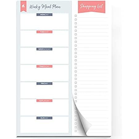 bloom daily planners Weekly Meal Planning Pad - Magnetic Hanging Refrigerator Menu Planner with Tear | Amazon (US)