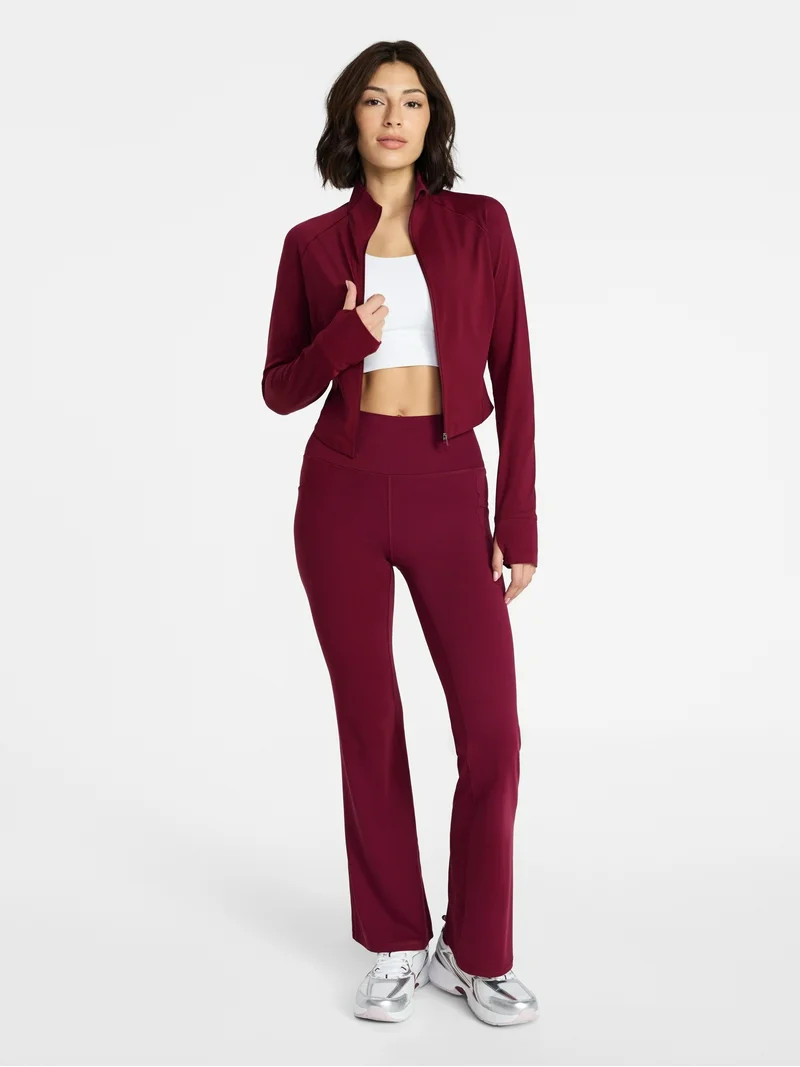 Avia Women's SoftSculpt Cropped Jacket, Sizes XS-XXXL | Walmart (US)