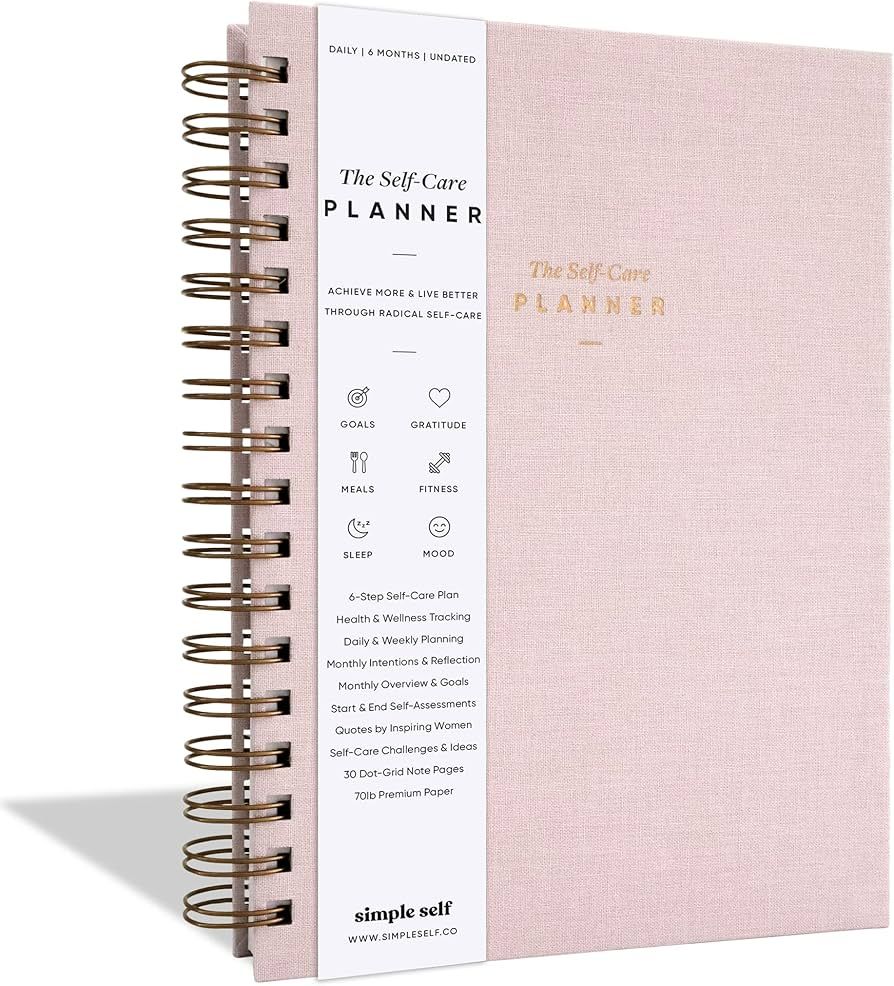 The Self-Care Planner by Simple Self - Undated 6 Month Life Planner - Daily, Monthly, Weekly - Fo... | Amazon (US)