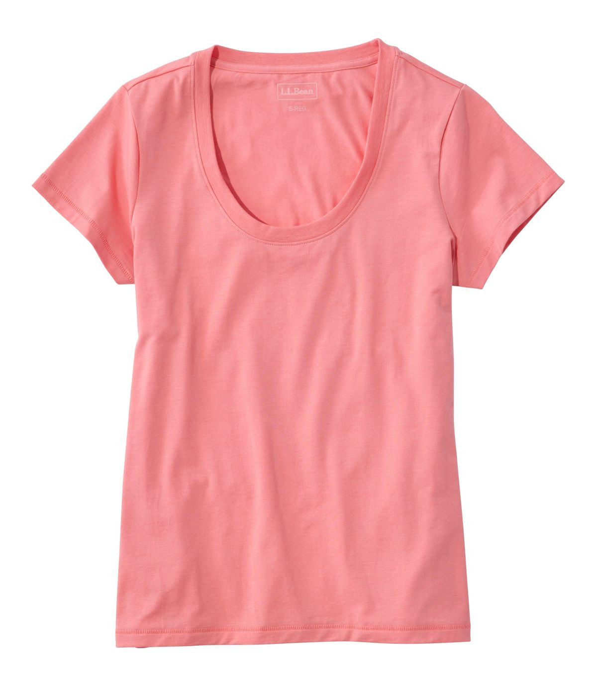 Women's Soft Stretch Supima-Blend Tee, Scoopneck Short-Sleeve | L.L. Bean