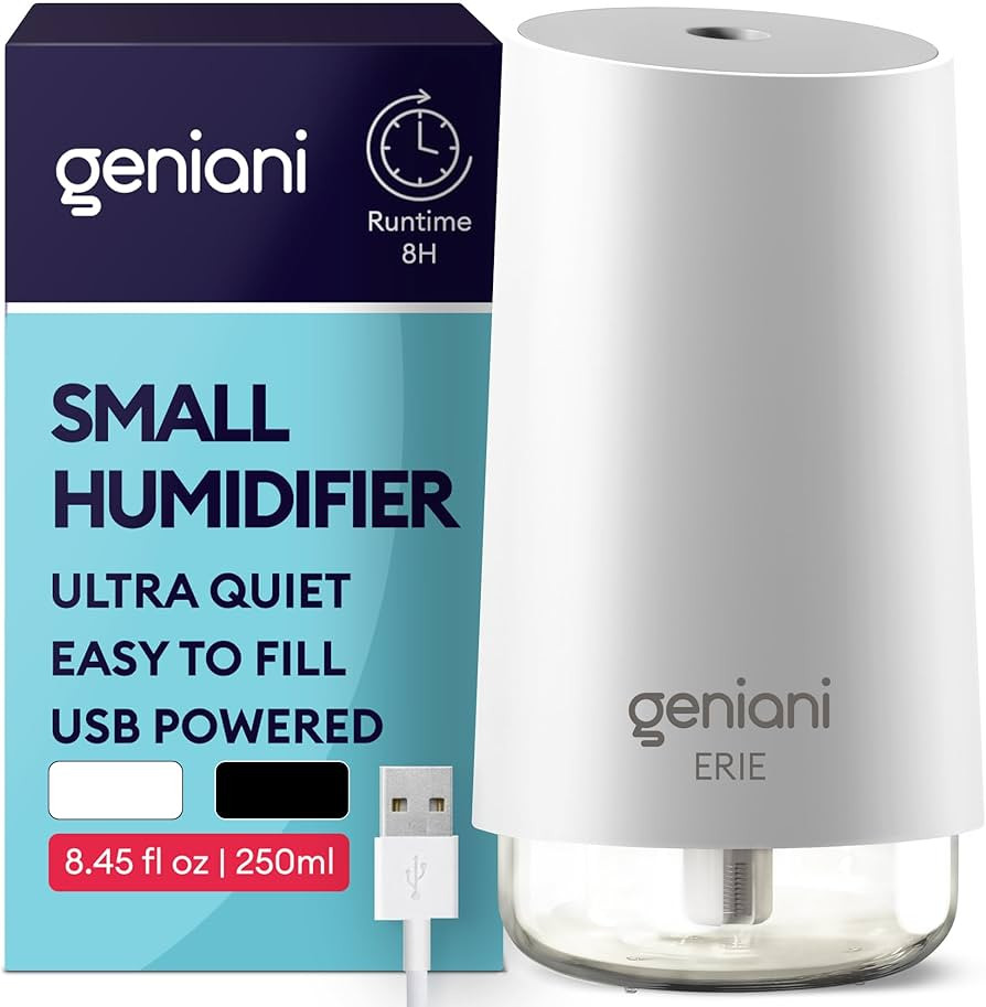 GENIANI Portable Cool Mist Humidifiers for Bedroom & Office - Ultrasonic Humidifier for Home, Bab... | Amazon (US)