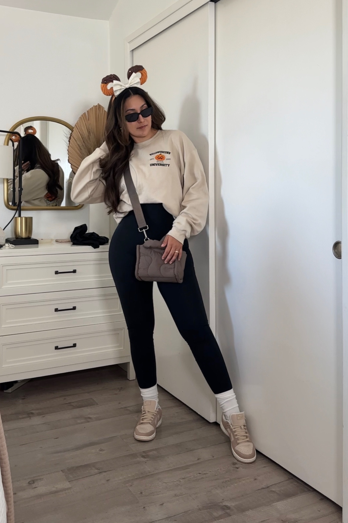 Super comfy jumpsuit love that you can adjust the straps and has a built in bra! You can also make the straps crisscross! 