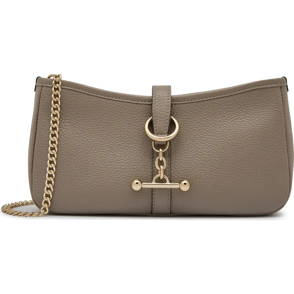 Strathberry Kite Leather Wallet on a Chain in Taupe at Nordstrom | Nordstrom