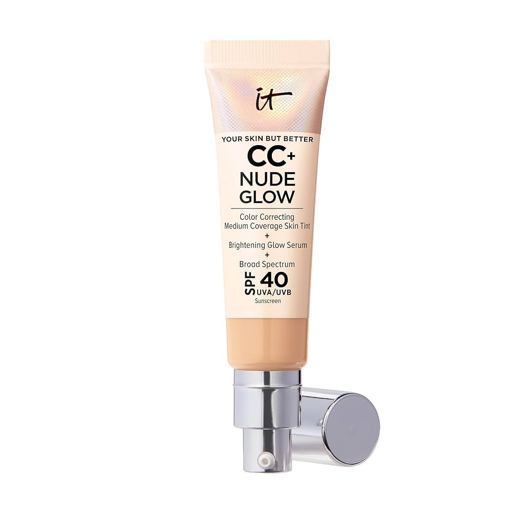 IT Cosmetics CC+ Nude Glow - Medium Coverage Foundation with SPF 40 & Brightening Glow Serum, Lig... | Amazon (US)