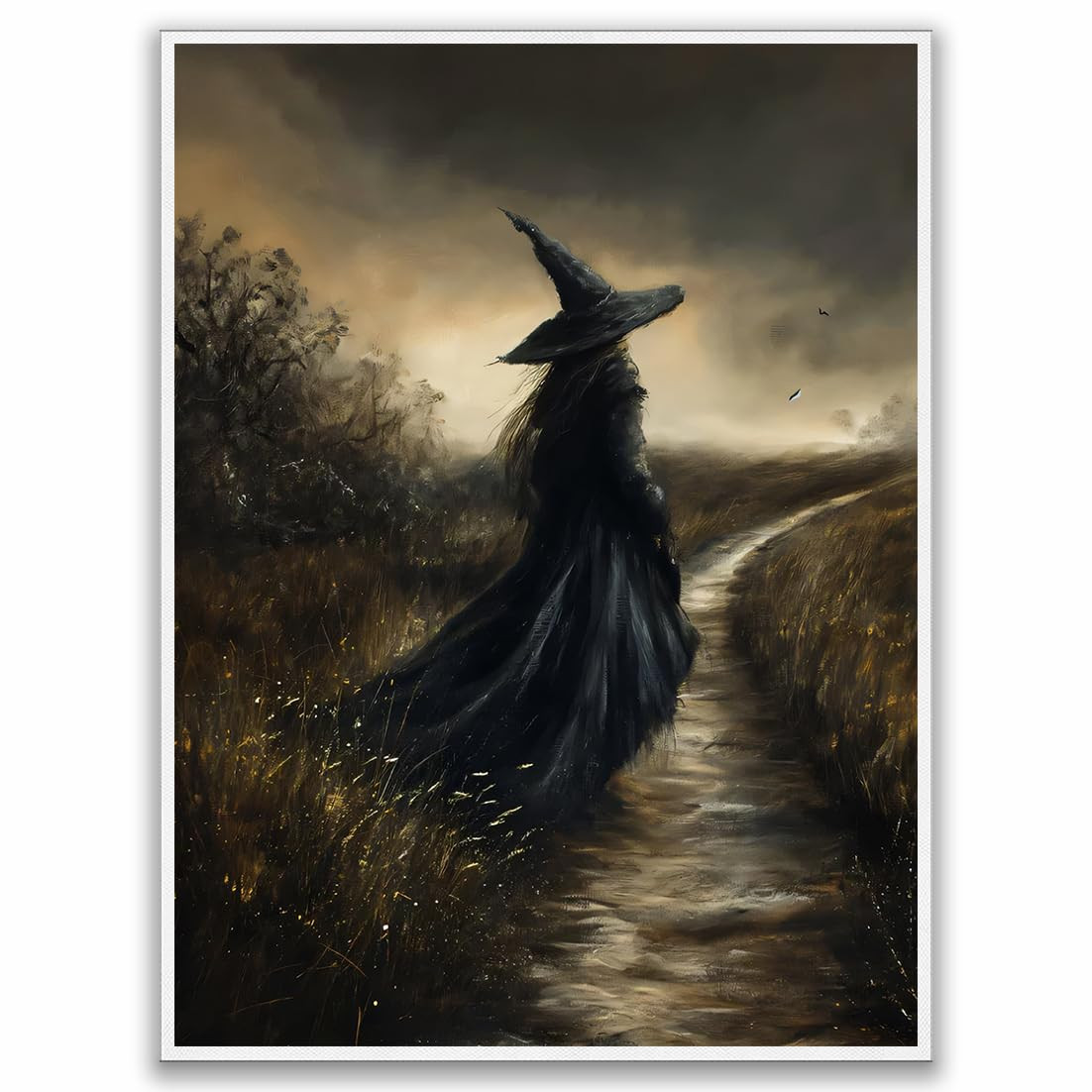 Witch Art Posters Victorian Witch Canvas Print Wall Art Oil Painting Halloween Decoration Nature ... | Amazon (US)