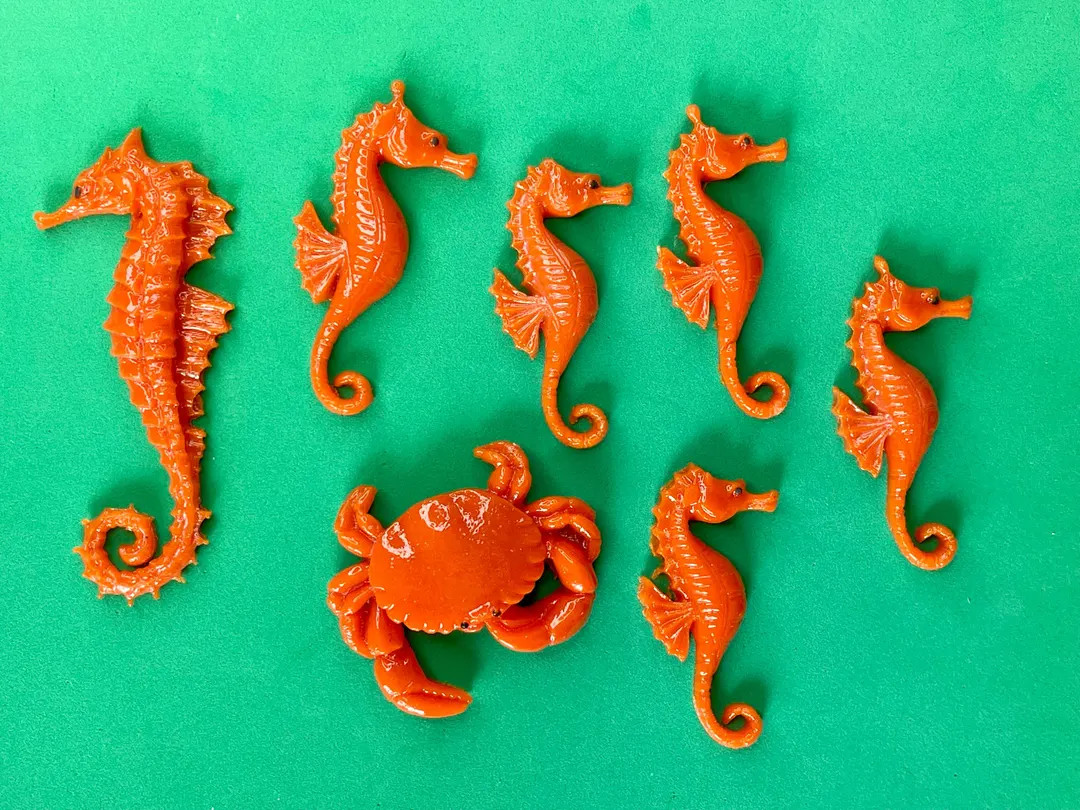 90 COE Freeze and Fuse Crab and Seahorses Bullseye | Etsy (Global)