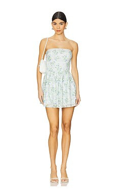 MORE TO COME Whitney Mini Dress in Blue Floral from Revolve.com | Revolve Clothing (Global)