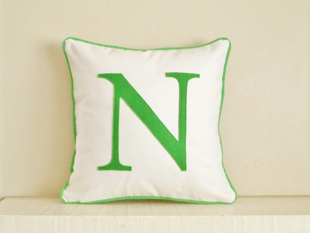 Monogram pillow cover, personalized pillow, initial pillow, pillow with letter, wedding gift, per... | Etsy (US)