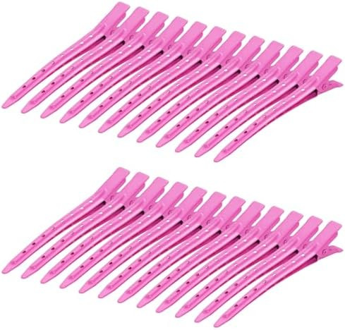 24 Packs Duck Bill Clips, Bantoye 3.35 Inches Rustproof Metal Alligator Curl Clips with Holes for... | Amazon (US)